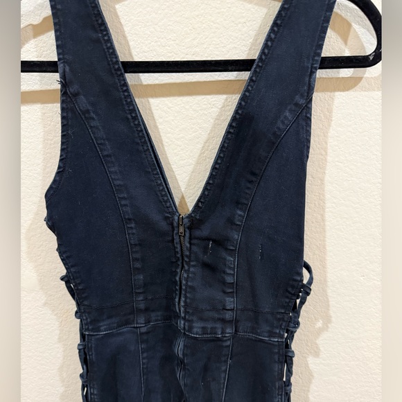 Free People Geanie Lace Up Jumpsuit in Black - Picture 10 of 11